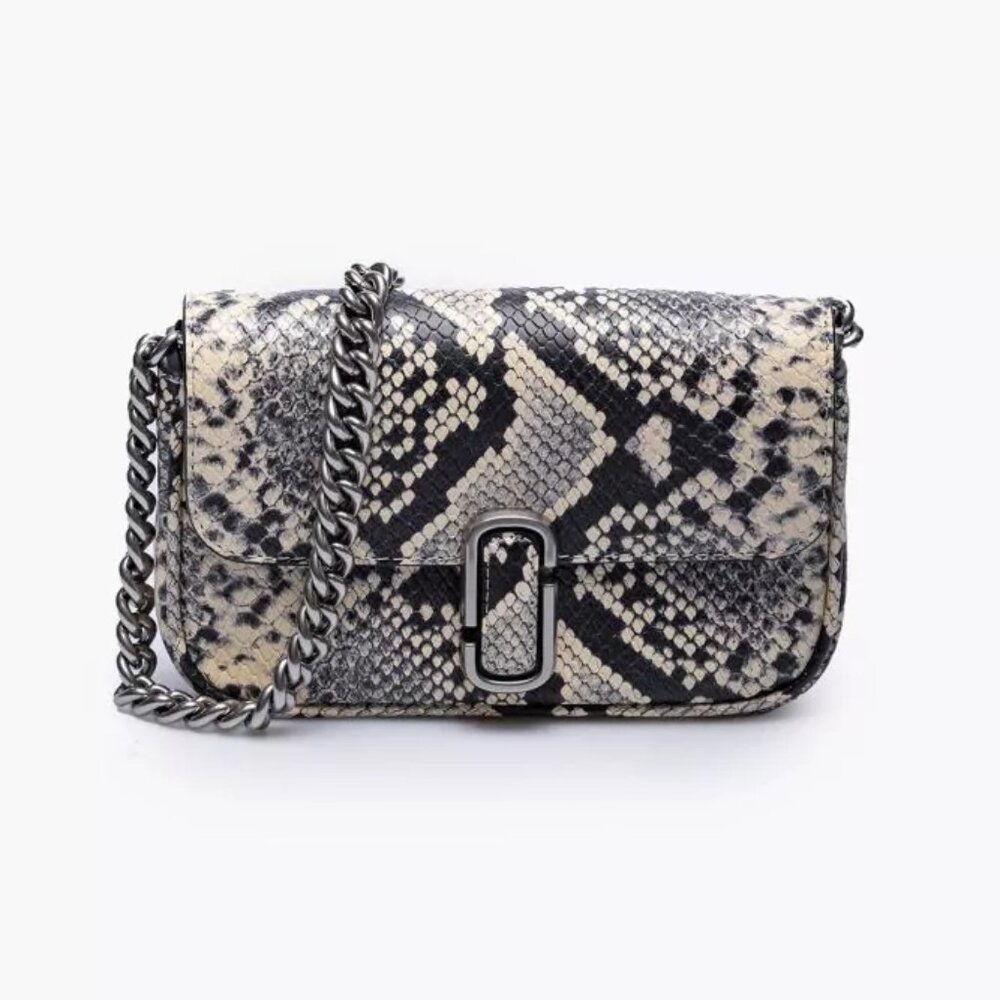 Marc Jacobs The Snake-Embossed J-Marc Mini leather bag